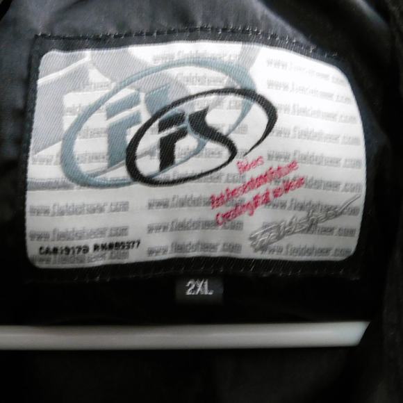 Fieldsheer Soft Shell Moto Jacket Size 2XL Full Zip Blue White Black Scotchlite - Picture 2 of 8